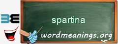 WordMeaning blackboard for spartina